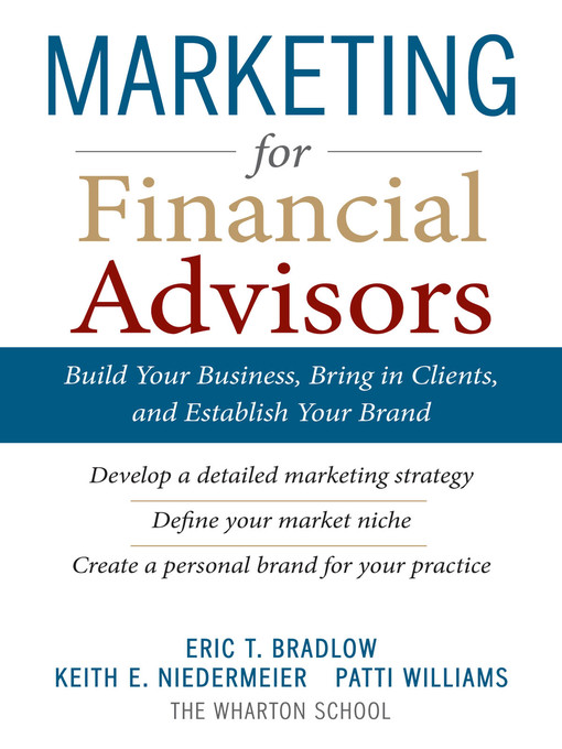 Title details for Marketing for Financial Advisors by Eric T. Bradlow - Available